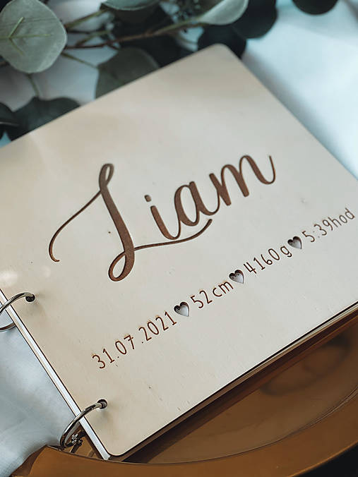 Papiernictvo - Detský drevený fotoalbum simple - 13906891_