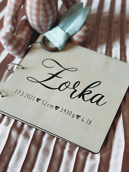 Papiernictvo - Detský drevený fotoalbum simple - 13906921_