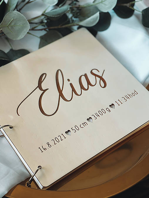 Papiernictvo - Detský drevený fotoalbum simple - 13906960_