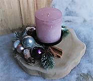 Dekorácie - teakové drevo_ vianočný svietnik - 13909563_