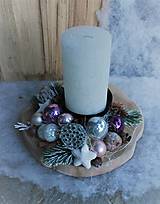 Dekorácie - teakové drevo_ vianočný svietnik - 13909570_