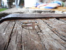 Prstene - Presteň krížik so zirkónikmi - 13907389_