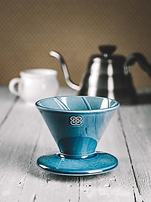 Príbory, varešky, pomôcky - Dripper - překapávač na kávu - modrý - 13906195_