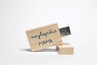 Papiernictvo - DREVENÉ USB_MAMA - 13909707_