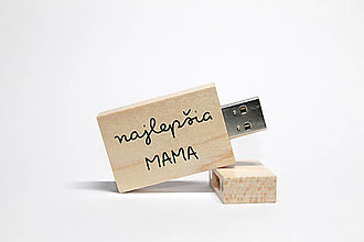 Papiernictvo - DREVENÉ USB_MAMA (DREVENÉ USB 16GB) - 13909708_