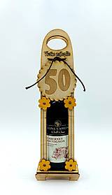 Nádoby - Víno v drevenom stojane - malé - 13905456_