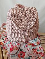 Ruksak/batoh z kvalitných bavlnených šnúr  (Ruksak, farba púdrovo ružová)