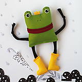 Hračky - Žabka v gumáčikoch (textilná hračka) - 13908184_