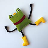 Hračky - Žabka v gumáčikoch (textilná hračka) - 13908187_