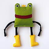 Hračky - Žabka v gumáčikoch (textilná hračka) - 13908188_