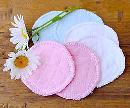 Úžitkový textil - Kozmetické recy tampóniky jednofarebné 3 ks - 13904981_