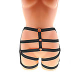 Spodná bielizeň - Women harness, postroj nohavičky elastické sexy bielizeň, dámske páskové nohavičky erotické. - 13912872_
