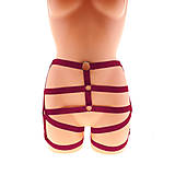 Spodná bielizeň - Women harness, postroj nohavičky elastické sexy bielizeň, dámske páskové nohavičky erotické. - 13913093_
