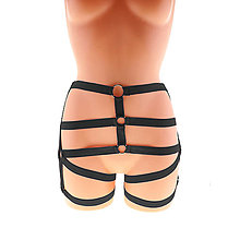 Spodná bielizeň - Women harness, postroj nohavičky elastické sexy bielizeň, dámske páskové nohavičky erotické. - 13912872_