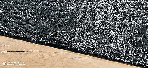 Textil - Prešívaná vetrovkova látka -Čierna III- cena za 10 centimetrov - 13912650_
