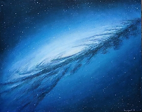 Obrazy - Originál na plátne- galaxia NGC 3190 - 13911697_