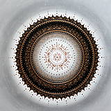 Mandala KVET ŠŤASTIA BIELY (bledý podklad) 50 x 50