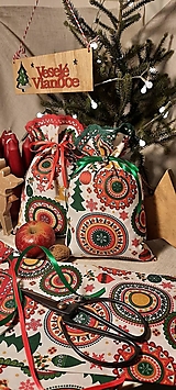 Úžitkový textil - Mikulášske / Vianočné darčekové vrecká_ mandala s rolničkou - 13913951_