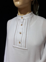 Pánske oblečenie - Biela pánska mušelínka - 13910310_