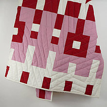 Úžitkový textil - Quilt- hrejivá deka - bordo 90x140cm - 13917205_
