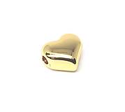 Korálky - Korálka Srdce, prievlak 2,2mm /zlatá farba/ /M4551/ - nerez.oceľ 304 - 13915176_