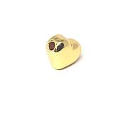 Korálky - Korálka Srdce, prievlak 2,2mm /zlatá farba/ /M4551/ - nerez.oceľ 304 - 13915177_