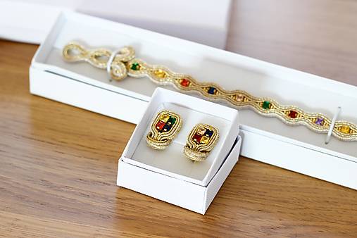 Darčekový set šujtášových šperkov - náramok a náušnice
