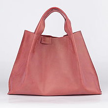 Kabelky - Kožená shopper bag taška, ktorá mení vzhľad (Ružová) - 13916252_