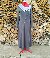 Úpletové asymetrické dlhé sivé šaty (rôzne farby)