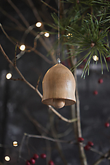 Dekorácie - Vianočná drevená ozdoba - zvonček V. - 13917016_