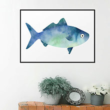 Grafika - Digitálna grafika - ryba (zelenomodrá) - 13916056_