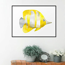 Grafika - Digitálna grafika - ryba (žltá zebrovaná) - 13916066_