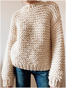 Svetre - Oversized sveter so stojačikom Eileen -100% peruánska vlna - 13918505_