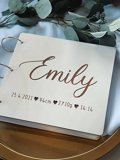 Papiernictvo - Detský drevený fotoalbum simple - 13918921_