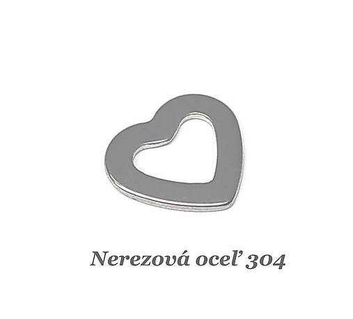 Komponenty - Srdce /M7085/ - nerezová oceľ 304 - 13918945_