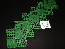 Úžitkový textil - Háčkovaná štóla zelená - 13921556_