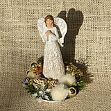 Dekorácie - Vianočná dekorácia s anjelikom - 13922288_