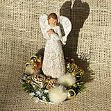 Dekorácie - Vianočná dekorácia s anjelikom - 13922289_