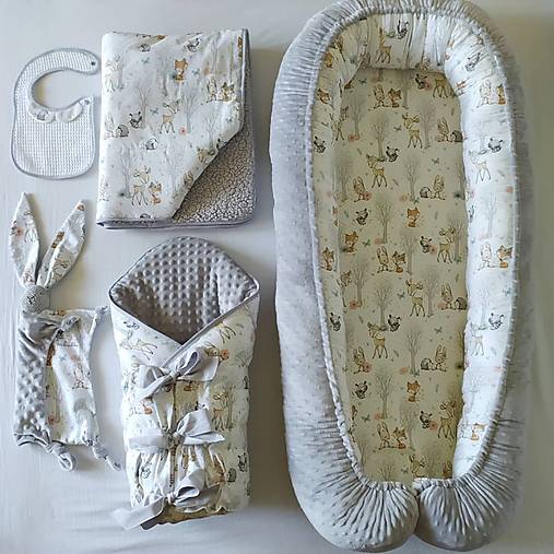 Detský textil - Velky set pre babatko -lesné dobrodružstvo - 13926502_
