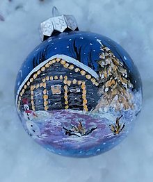 Dekorácie - Vianočná guľa ručne maľovaná - 13924873_