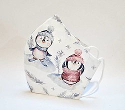 Rúška - Rúško pre deti - tučniaci v zime - 13924981_