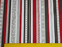 Textil - Látka Vianočné pásiky - 13927988_