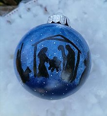 Dekorácie - Vianočná guľa ručne maľovaná - 13928312_