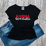 Topy, tričká, tielka - Dámske tričko Karma - 13931398_