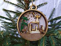 Dekorácie - Vianočné ozdoby Betlehemský príbeh (biele pozadie, set 8 kusov) - 13936259_