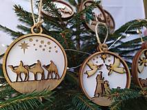 Dekorácie - Vianočné ozdoby Betlehemský príbeh (biele pozadie, set 8 kusov) - 13936272_