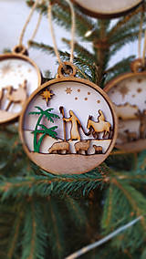 Dekorácie - Vianočné ozdoby Betlehemský príbeh (biele pozadie, set 8 kusov) - 13936334_