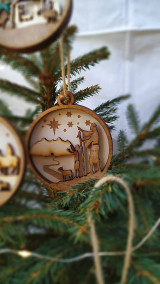Dekorácie - Vianočné ozdoby Betlehemský príbeh (biele pozadie, set 8 kusov) - 13936344_