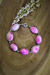Náramky - jadeit ružový dalmatín náramok luxusný - 13934474_
