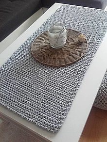 Úžitkový textil - Behúň na stôl - štóla šedá - 13932378_